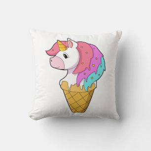 Unicorn med Ice-grädde Kudde