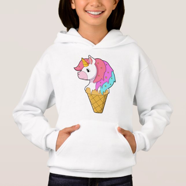 Unicorn med Ice-grädde T Shirt (Framsida)