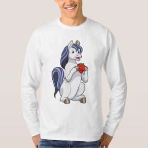 Unicorn med jordgubbsfrukt t shirt