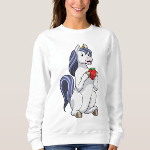 Unicorn med jordgubbsfrukt t shirt