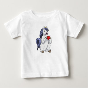 Unicorn med jordgubbsfrukt t shirt