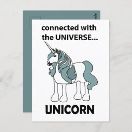 Unicorn med koppling till den enhetliga majsen vykort