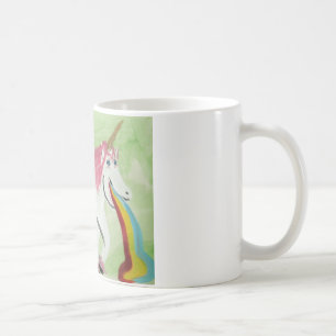 Unicorn med mageinfluensan kaffemugg