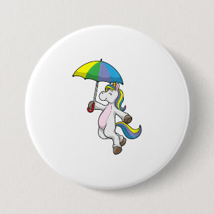 Unicorn med Parbrella Knapp