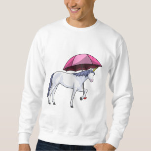 Unicorn med Parbrella Lång Ärmad Tröja