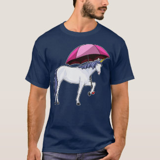 Unicorn med Parbrella T Shirt
