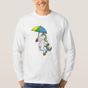 Unicorn med Parbrella T Shirt