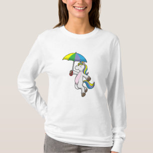 Unicorn med Parbrella T Shirt