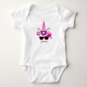 Unicorn med Pony Ansikte Baby Shirt T