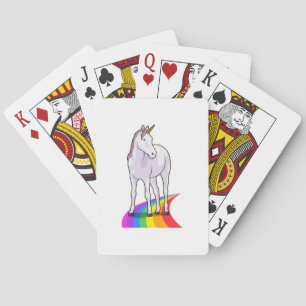 Unicorn med Rainbow Casinokort