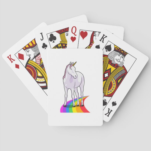 Unicorn med Rainbow Casinokort (Baksidan)