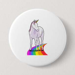 Unicorn med Rainbow Knapp