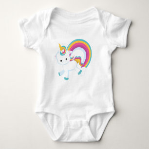 Unicorn med Rainbow T Shirt