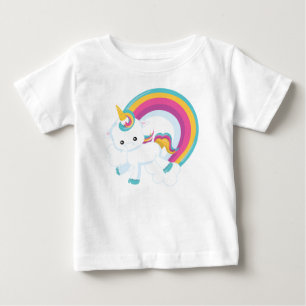Unicorn med Rainbow T Shirt