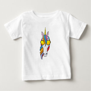 Unicorn med solglasögon t shirt