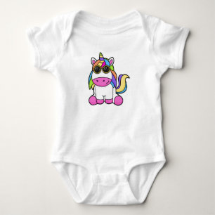 Unicorn med solglasögon t shirt