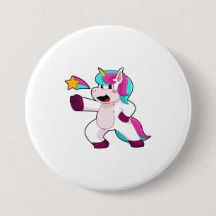 Unicorn med Star Knapp