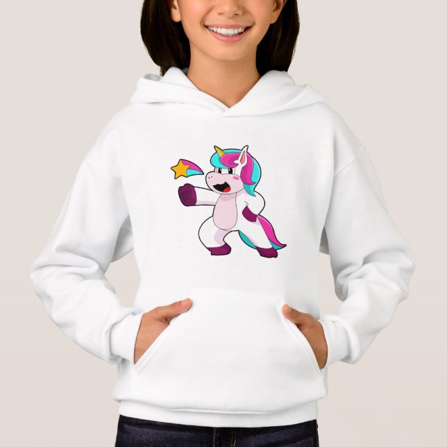 Unicorn med Star T Shirt (Framsida)