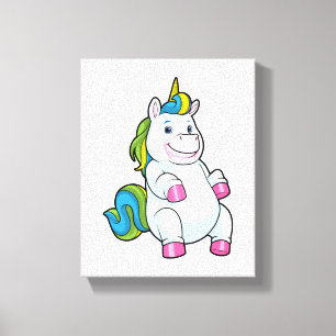 Unicorn med stor Belly Canvastryck