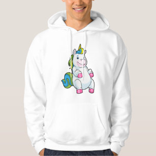 Unicorn med stor Belly Hoodie