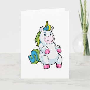 Unicorn med stor Belly Kort
