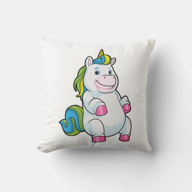 Unicorn med stor Belly Kudde (Framsida)