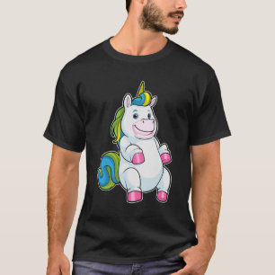 Unicorn med stor Belly T Shirt