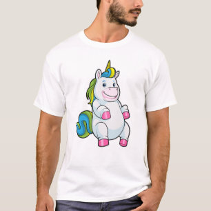Unicorn med stor Belly T Shirt