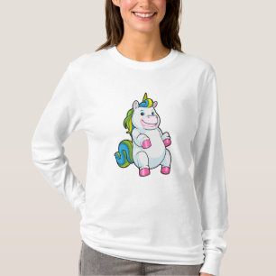 Unicorn med stor Belly T Shirt