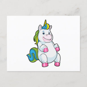 Unicorn med stor Belly Vykort