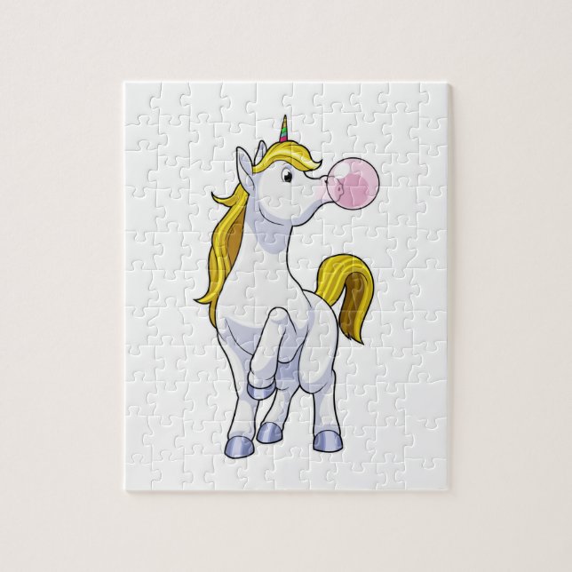 Unicorn med tuggummi pussel (Vertikal)