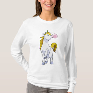 Unicorn med tuggummi t shirt