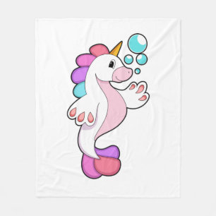 Unicorn med Vatten bubbles.PNG Fleecefilt