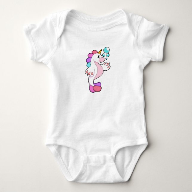 Unicorn med Vatten bubbles.PNG T Shirt (Framsida)