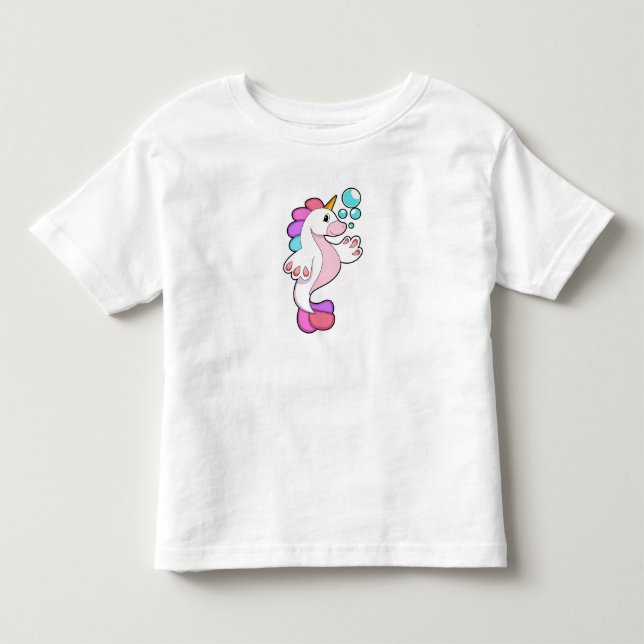 Unicorn med Vatten bubbles.PNG T Shirt (Framsida)