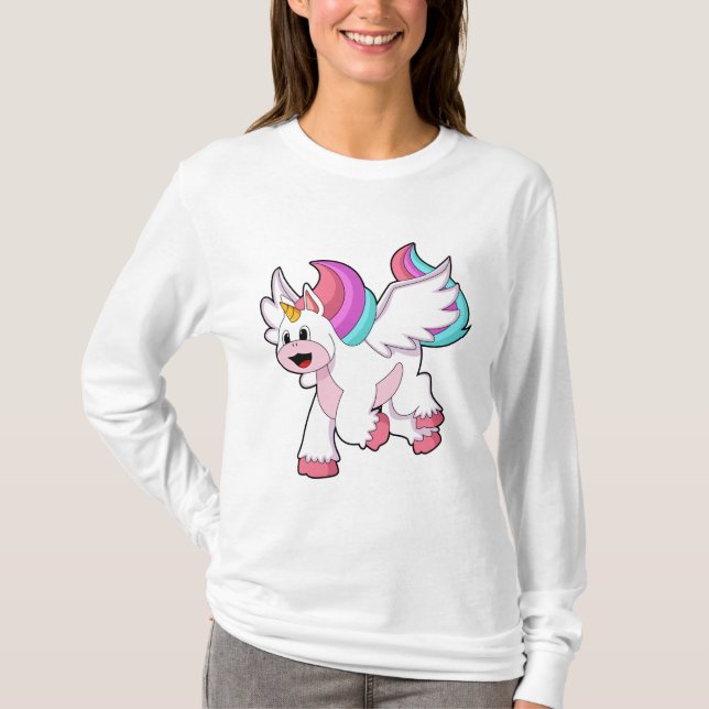 Unicorn med Vinge.PNG T Shirt (Framsida)
