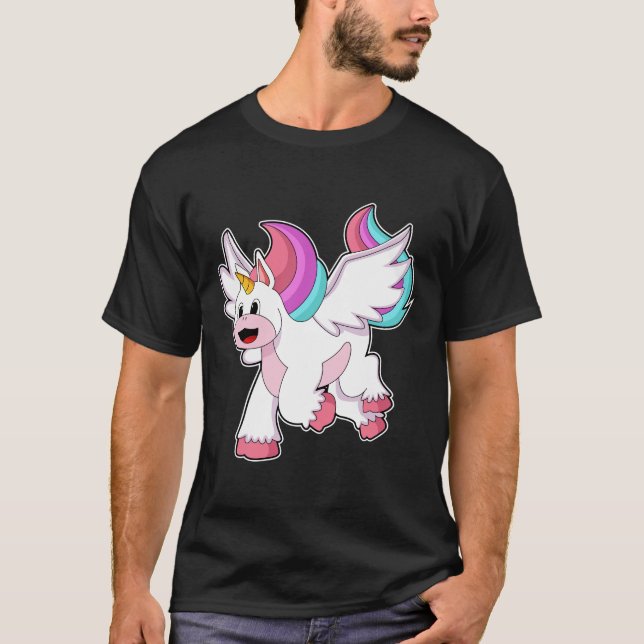 Unicorn med Vinge.PNG T Shirt (Framsida)