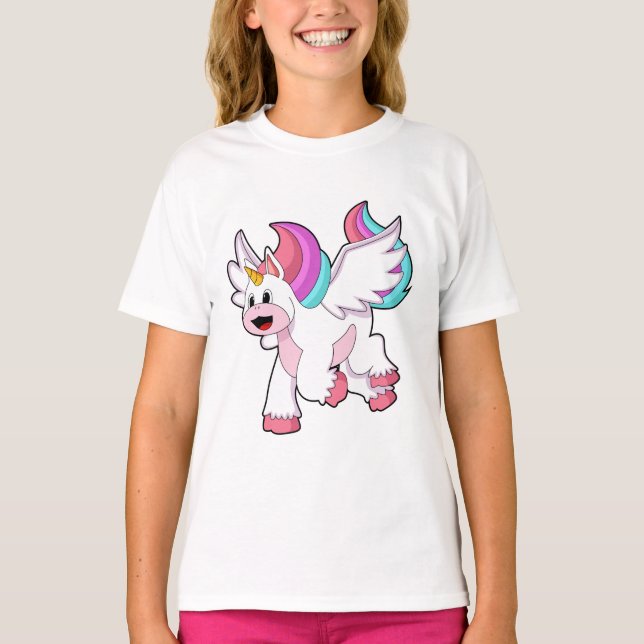 Unicorn med Vinge.PNG T Shirt (Framsida)