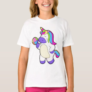 Unicorn med Volleyball T Shirt