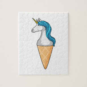 Unicorn med Waffle glass Pussel