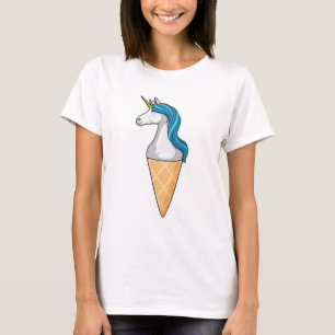 Unicorn med Waffle glass T Shirt