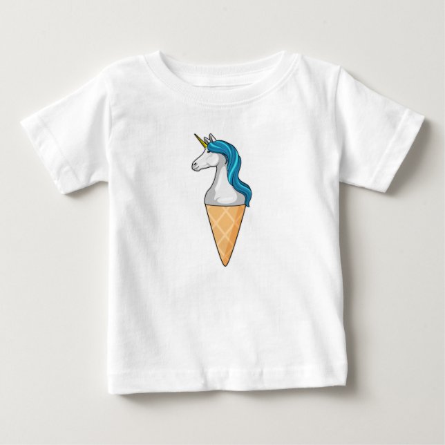 Unicorn med Waffle glass T Shirt (Framsida)