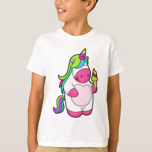 Unicorn med Waffle Ice kräm T Shirt