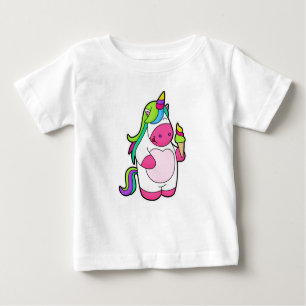 Unicorn med Waffle Ice kräm T Shirt