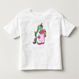 Unicorn med Waffle Ice kräm T Shirt