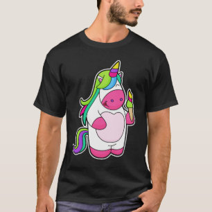 Unicorn med Waffle Ice kräm T Shirt