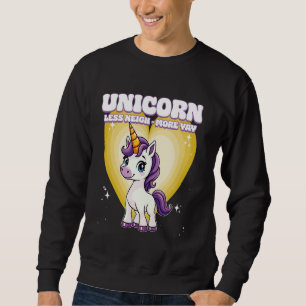 Unicorn Mindre nära nog mer Yay Unicorn Lång Ärmad Tröja