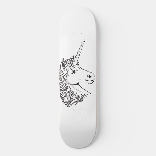 Unicorn Mini Skateboard Bräda 18,5 Cm (Framsida)