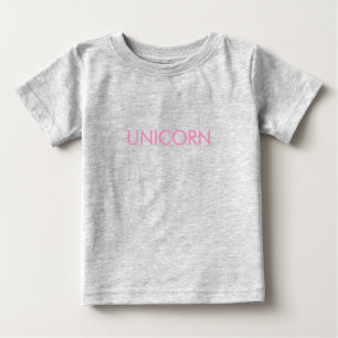 "Unicorn", minimalistisk rosa brev T Shirt