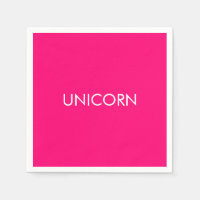 "Unicorn"-minimalistisk shock rosa fuchsia vit pap